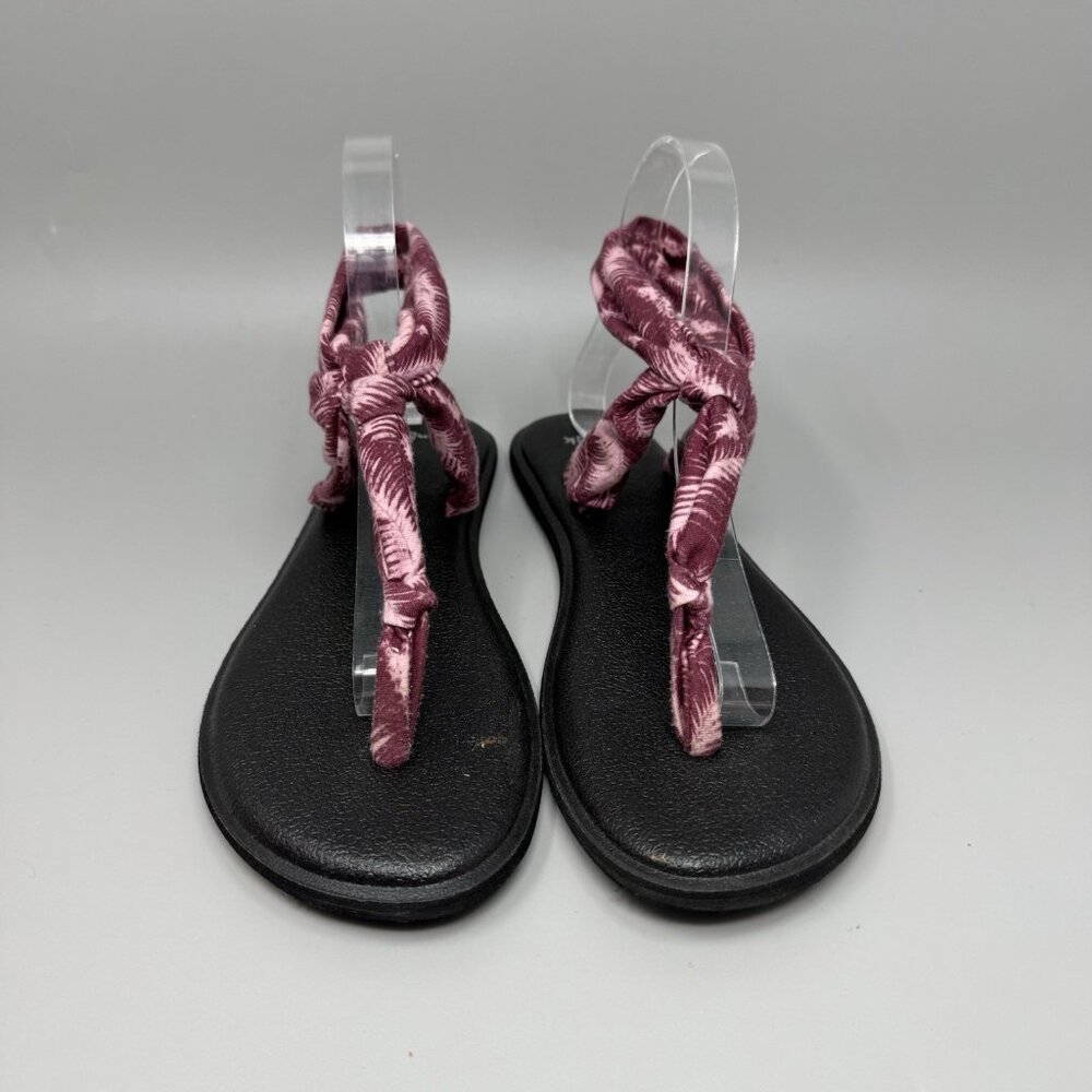 Sanuk Shoes Womens 8 Yoga Sling Ella Prints Slingback Flip Flops 1017884 Pink - Picture 4 of 8